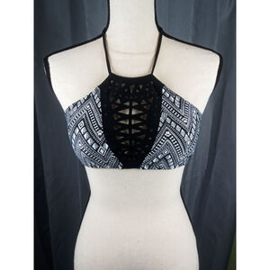 Arizona Jeans bikini top, black and white, size M